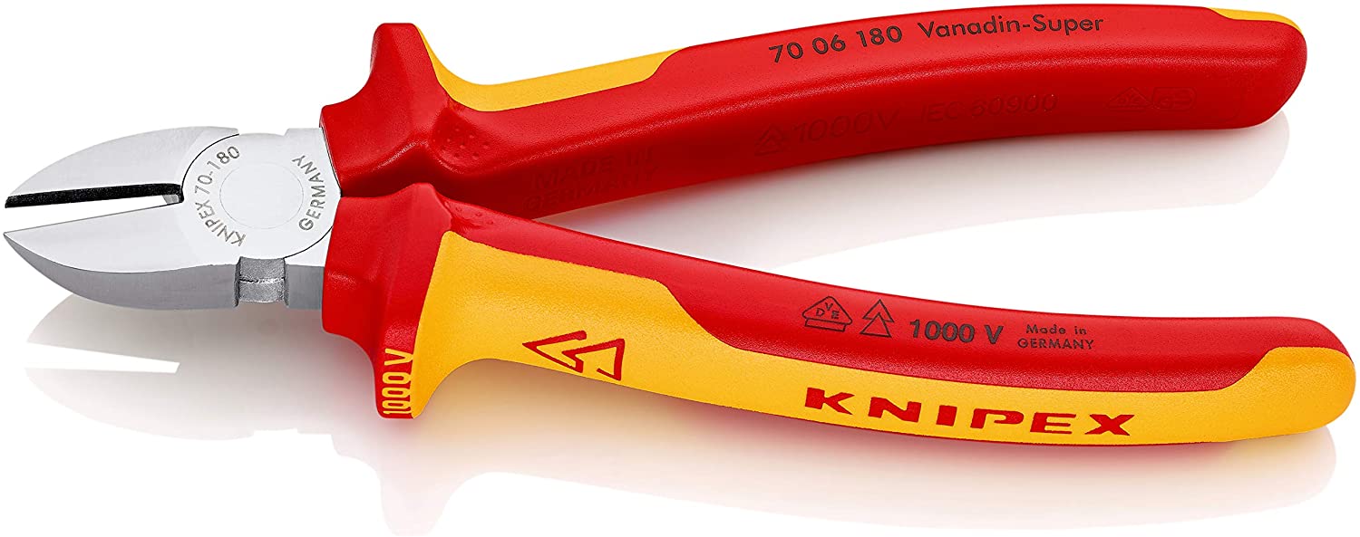 Knipex 70 06 180 Bočne sečice izolovane, VDE, hromirane 180 mm (70 06 180)